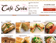 Tablet Screenshot of cafesevensd.com